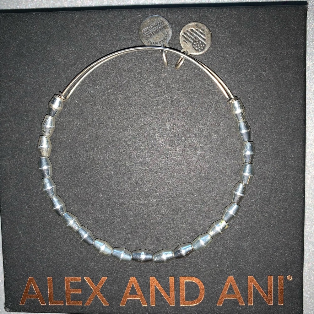Alex and Ani Metal Beaded Bangle